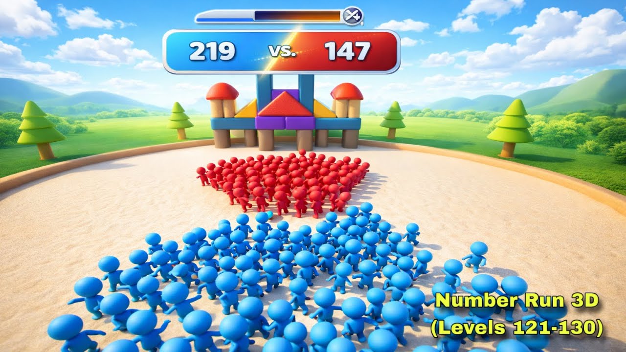 Number Run 3D - All Levels Gameplay Pop Pi (Levels 121-130)