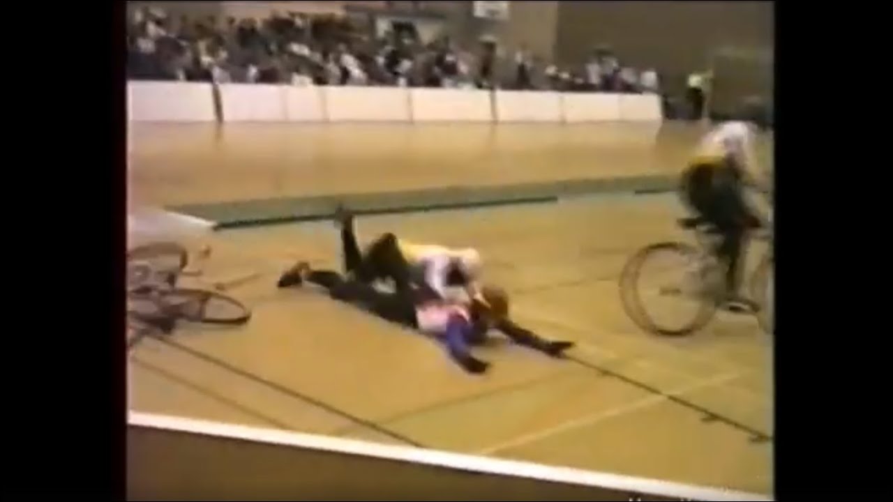 Crashes at Indoor Cycle Speedway