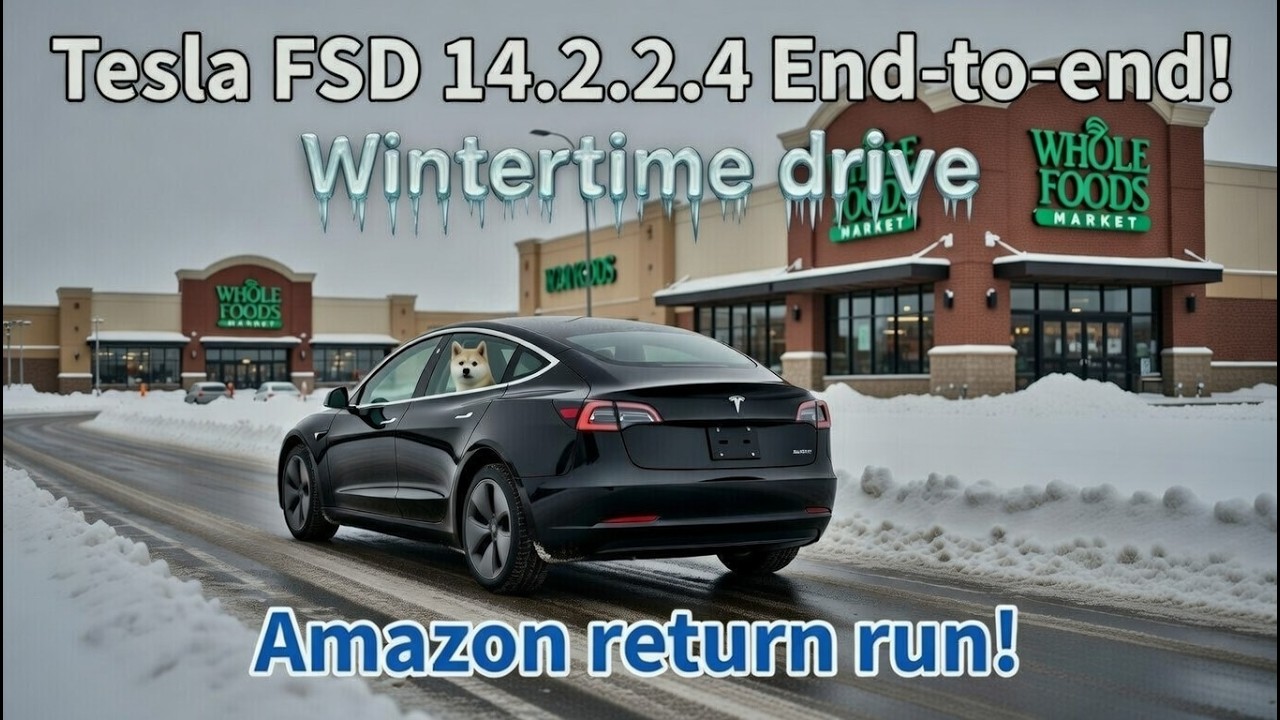 Tesla FSD 14.2.2.4 drive to Whole Foods