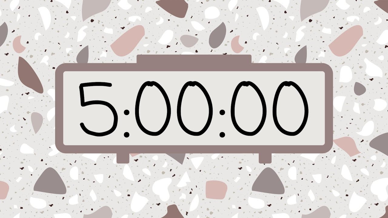 ⏳ 5-Hour Countdown Timer – Simple Beeps 🎯✨ | Stay Focused & Get Things Done! 🚀📚