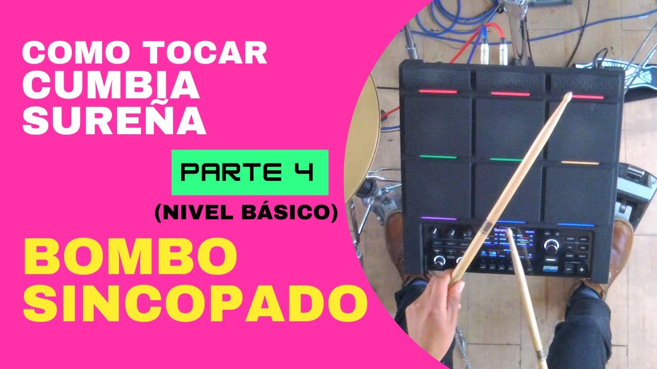 Bombo Sincopado - CUMBIA SUREÑA en Batería | parte 4 - NIVEL BÁSICO (cumbia boliviana)