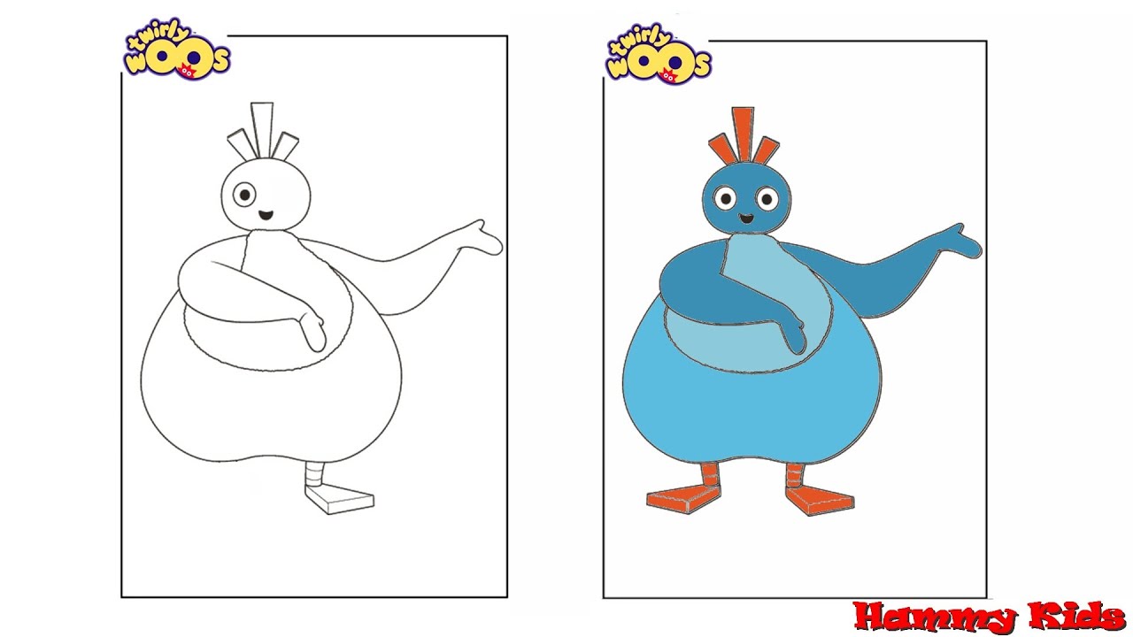 Twirlywoos | Great BigHoo | How To Draw & Colour | Great Big Hoo | Hammy Kids