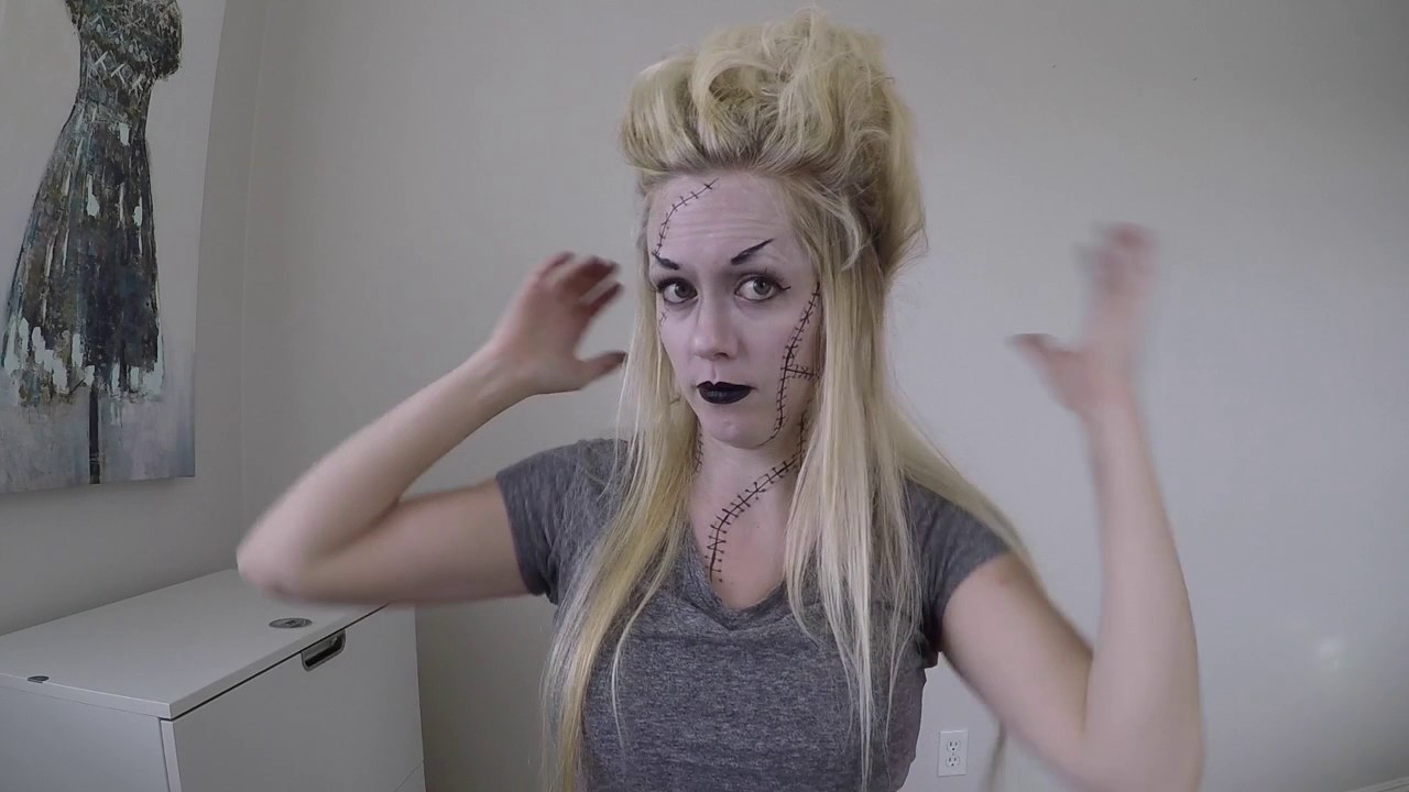 frankensteins bride hair tutorial