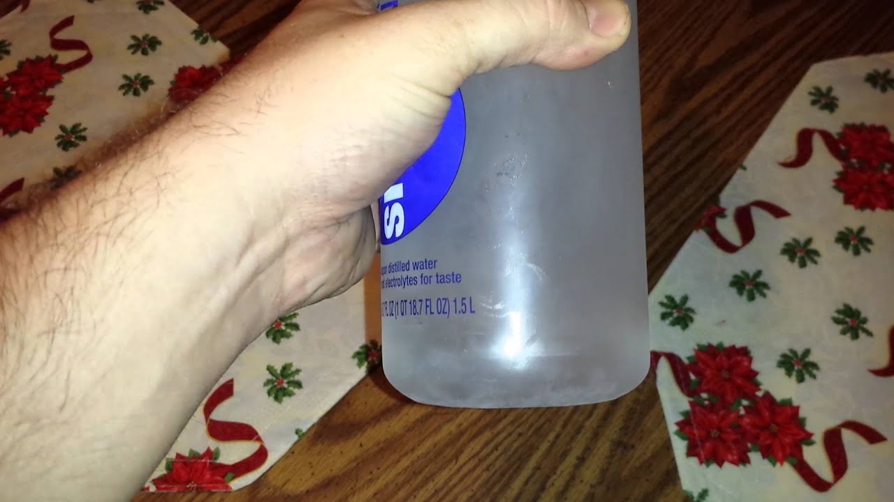 Nucleation of a liter bottle of water