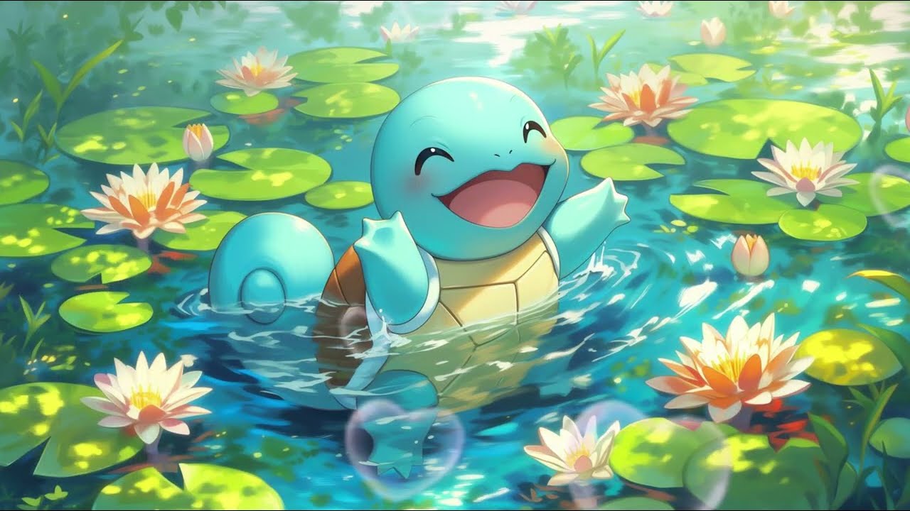 Squirtle Pond Lofi 🌊 Cozy Pok&eacute;mon Ambience for Relaxing, Studying & Sleep