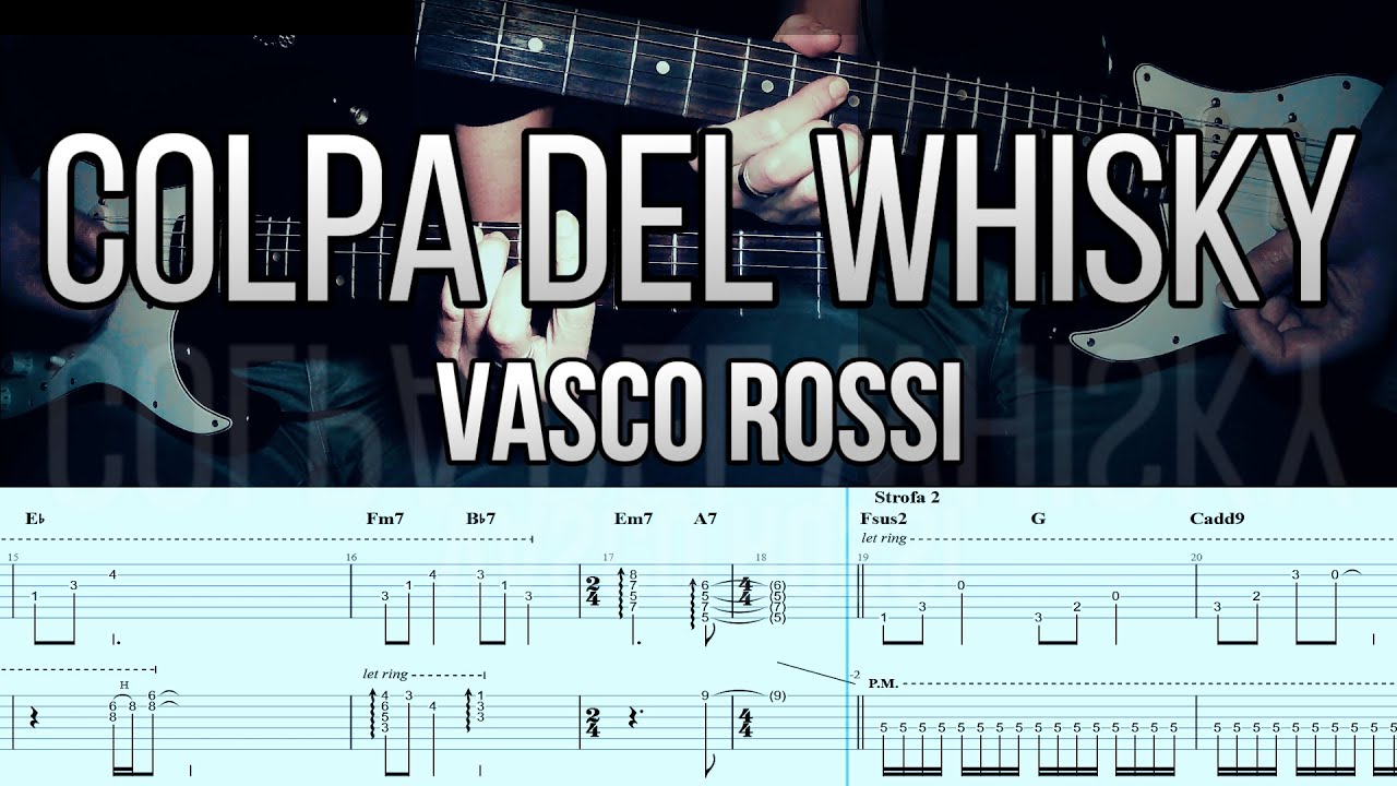 Colpa del whisky - Vasco Rossi | Full TAB | Guitar Cover | Tutorial chitarra