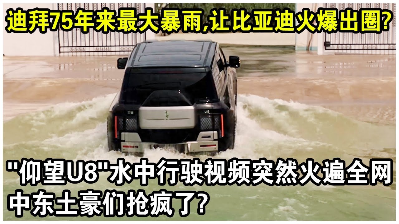 迪拜75年來最大暴雨，竟讓比亞迪大顯身手！仰望U8“水中行駛”視頻突然火遍全網，中東土豪門搶瘋了？