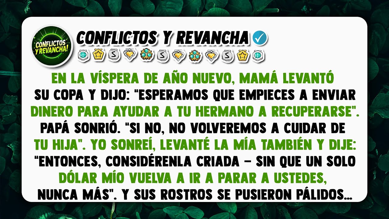 En la víspera de Año Nuevo, Mamá Levantó Su Copa Y Dijo: “Esperamos que empieces a enviar dinero...