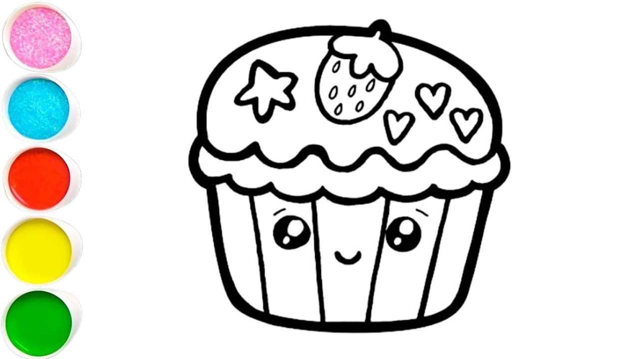 Книжка-раскраска «Кекс» 🧁 для детей и малышей.