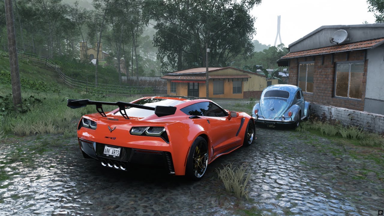Helping Beetle npc in Forza horizon 5 with Corvette | Keyboard gameplay.