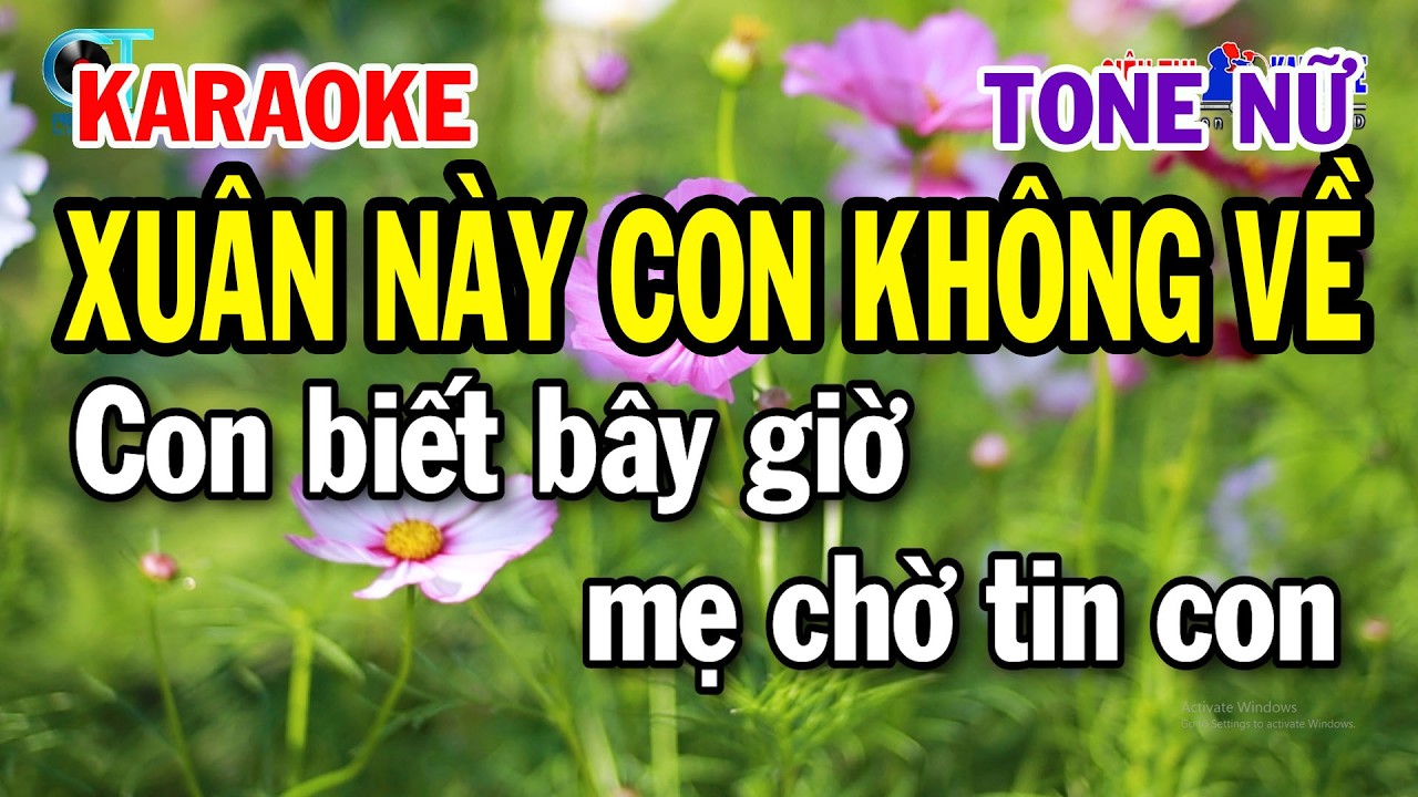 Karaoke Xuân Này Con Không Về Tone Nữ Nhạc Xuân Beat Mới Dễ Hát Nhất | Karaoke Siêu Thị