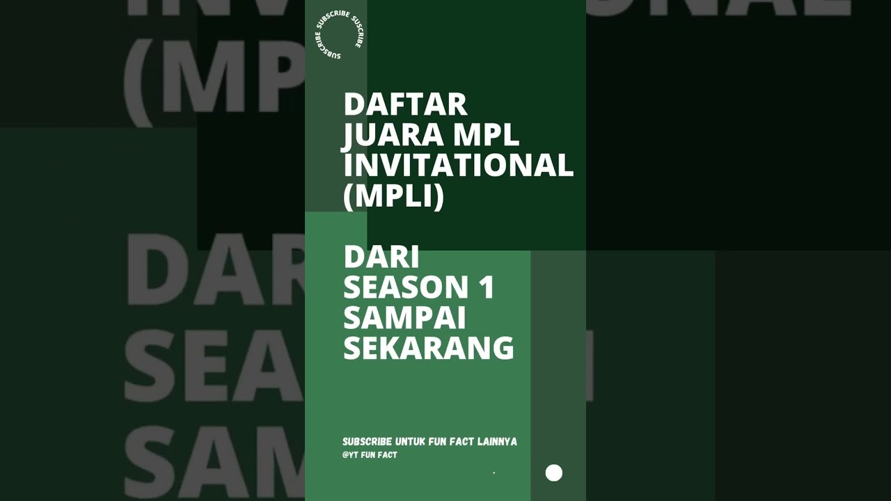 Daftar Juara MPL INVITATIONAL (MPLI) dari Season 1 Sampai Sekarang#short #mobilelegends #mpli