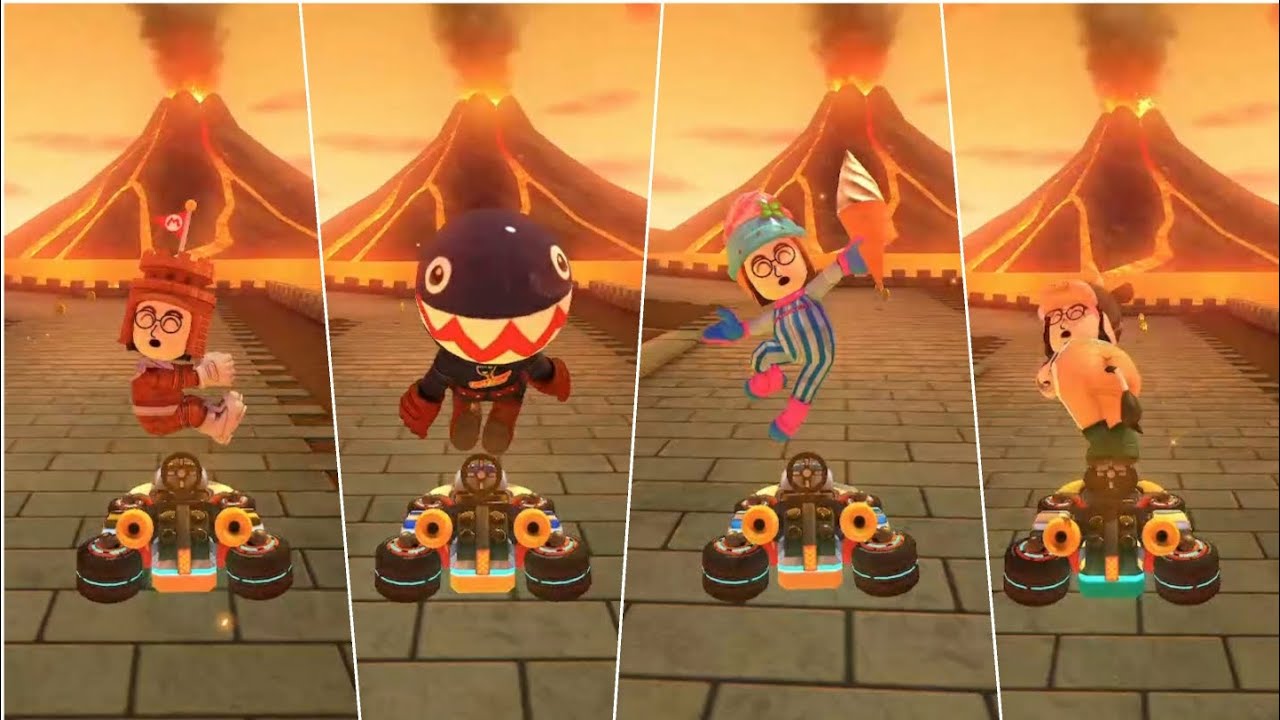 Mario Kart 8 Deluxe All New Mii Costume Animations