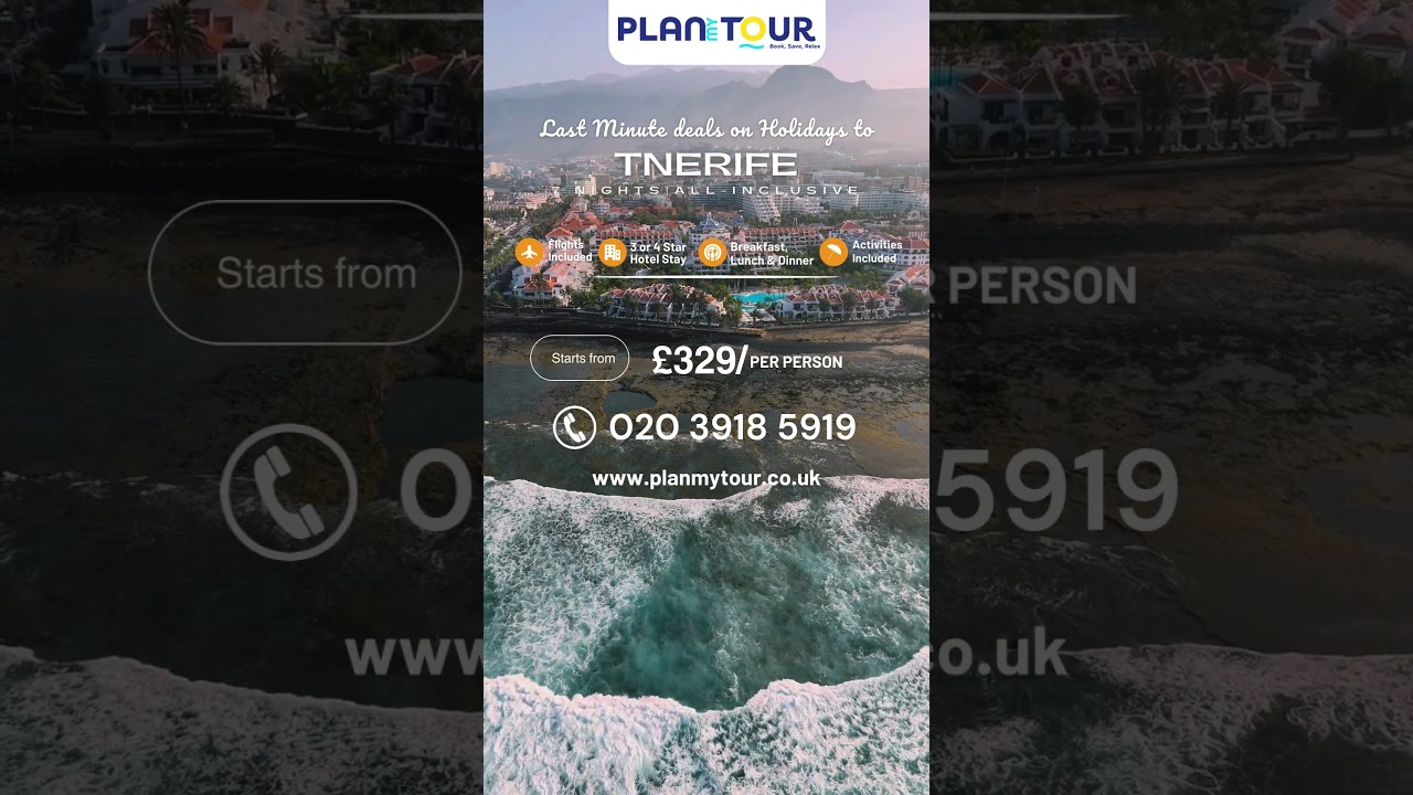 Last-Minute Tenerife Getaway | 7 Nights | All-Inclusive | 4 Star Hotel @planmytourofficial
