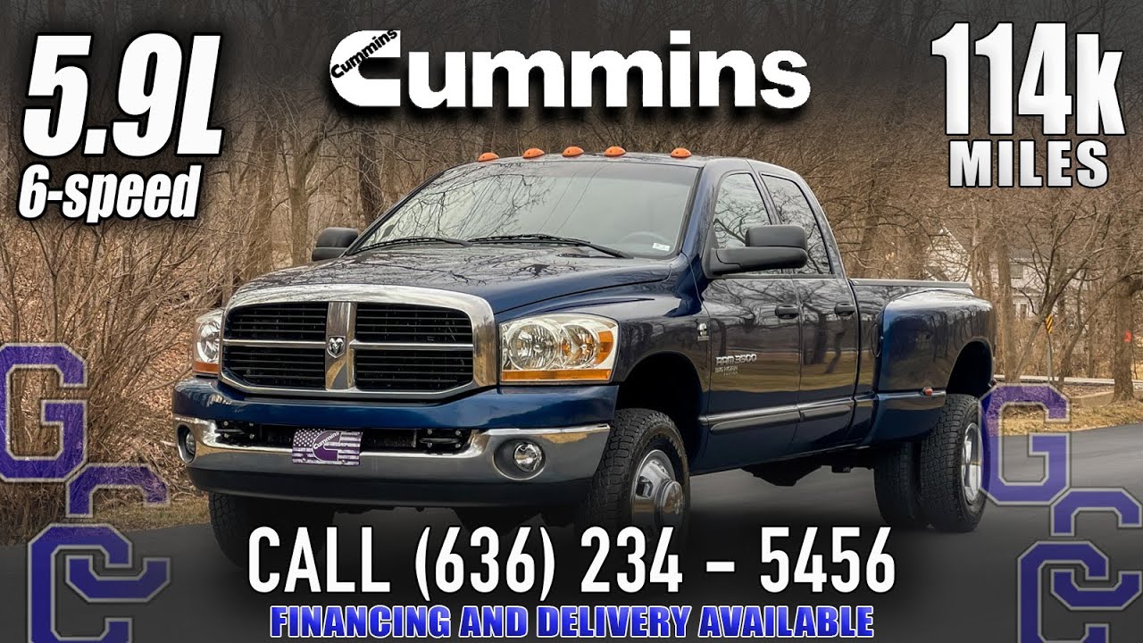 5.9 Cummins For Sale: 2006 Dodge Ram 3500 4x4 Dually 6 Speed With Only 114k Miles