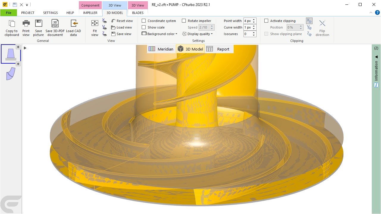 CFturbo Reverse Engineering of a Centrifugal Pump Impeller and Inducer