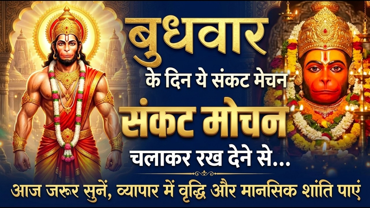 बुधवार के दिन यह संकट मोचन घर में चलाकर रखें, सभी दुख-कष्ट जड़ से खत्म Sankat Mochan #hanumanji