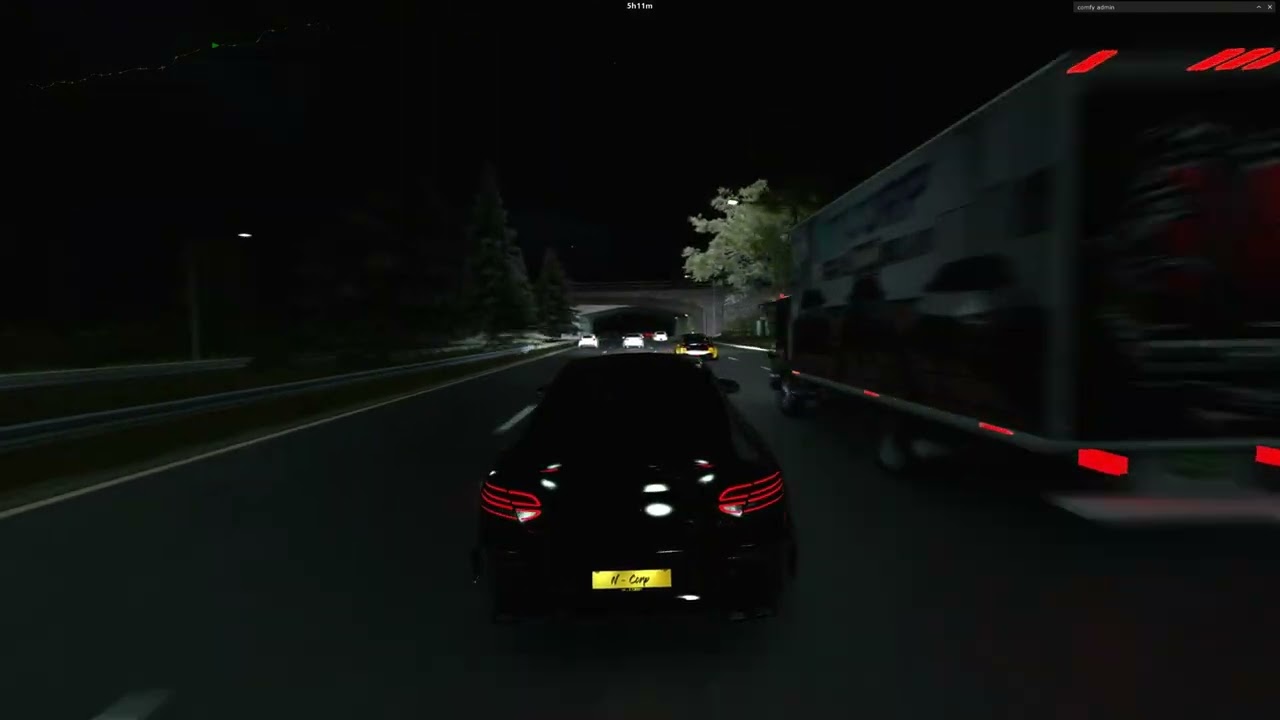 C63s chasing an M5 F90 WideBodyKit on the roads of Long Island at night | RTX 4070 SUPER