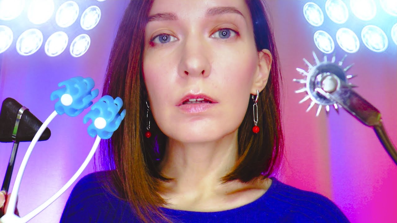 Асмр Невролог: Влажный, Теплый, Волосяной Сенсорный Осмотр лица + Мерки / Sensory ASMR face test