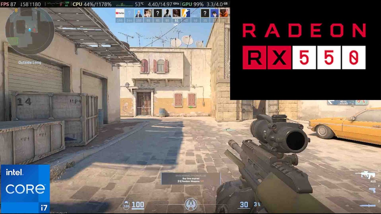 Counter strike 2 RX 550 4GB