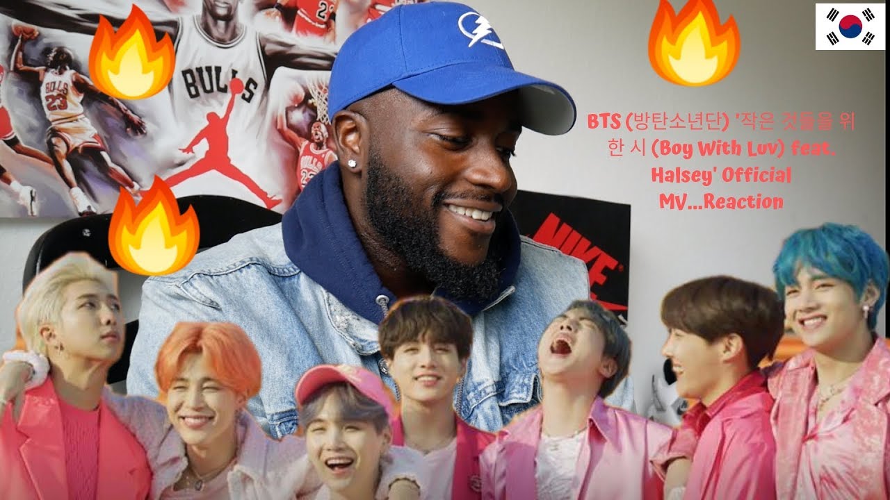 BLACK GUY REACTS TO BTS (방탄소년단) '작은 것들을 위한 시 (Boy With Luv) feat. Halsey' Official MV