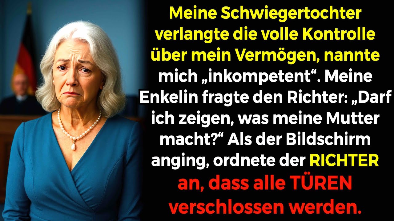 Im Gericht lachte meine Schwiegertochter, als sie mir ALLES nahm. Dann begann meine Enkelin (8) zu…