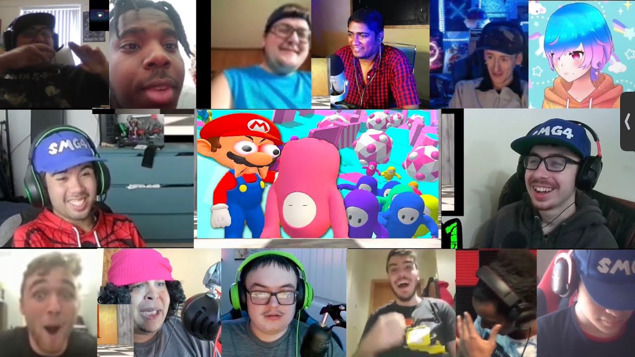 Mario Plays Fall Guys Reaction Mashup