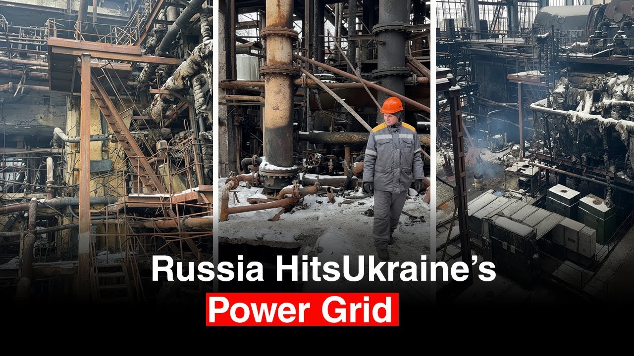 Impact of Russian Strikes on Ukrainian Power Station