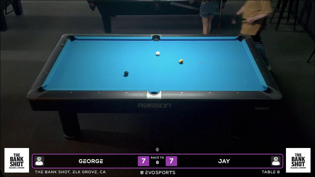 Ranked MATCH  | #6 George Vasquez  vs #5 Jay Tolon - THE BANK SHOT - FULL ACTION MATCH | Race to 8