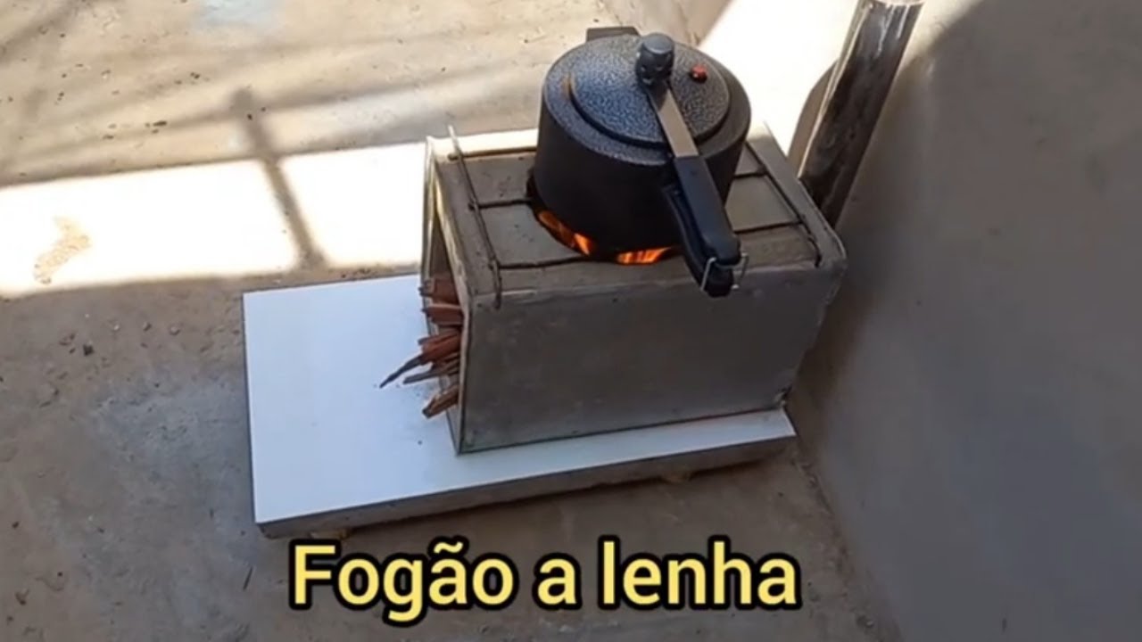 Fogão a lenha portátil - faça você mesmo. 