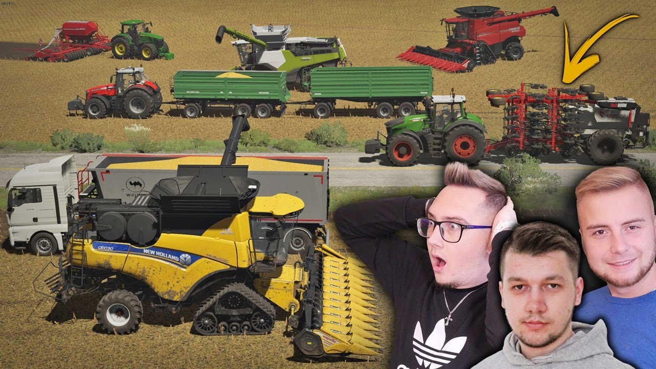 Siew Największego Pola [Nowy Siewnik] 😱 Kukurydza na 3x Kombajny 🌾 