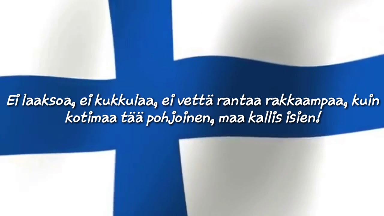 Maamme Laulu Suomeksi (sanat)