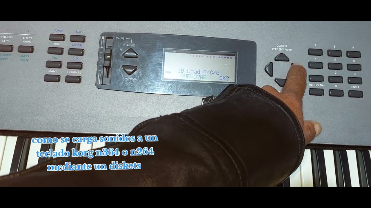 como cargar sonidos PCG mediante diskets a una korg n364 o n264