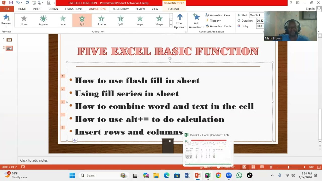 how to use five basic feature in excel