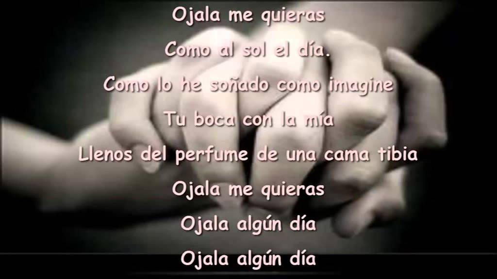 Ojala me quieras Letra Guillermo Plata
