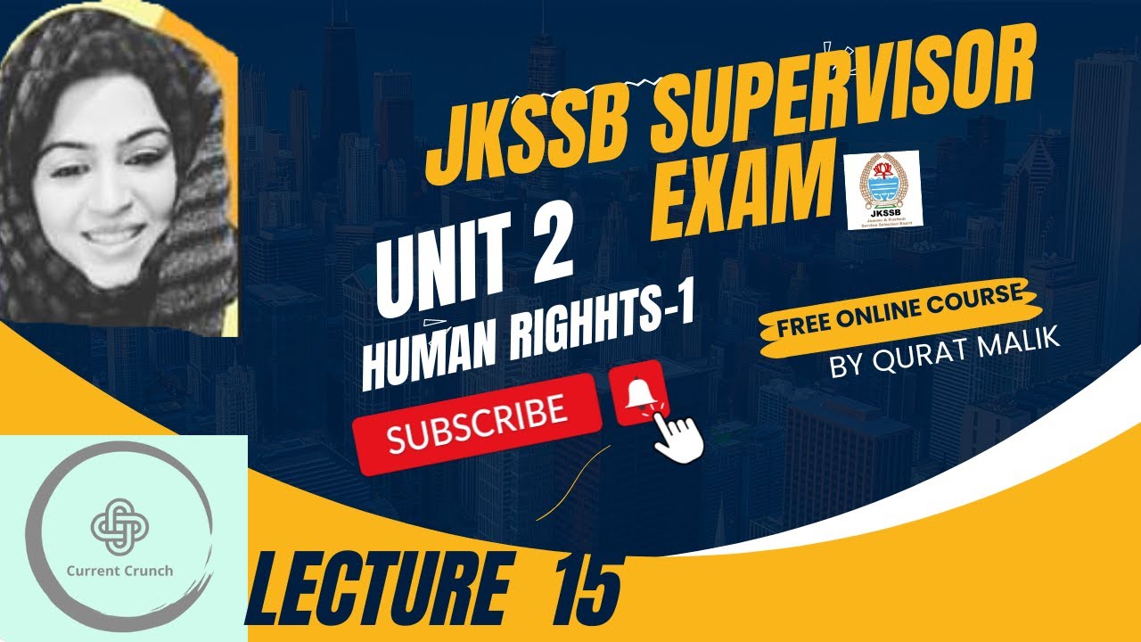 Lecture15-Human Rights Part-1 - JKSSB Supervisor Exam, Social Welfare Department