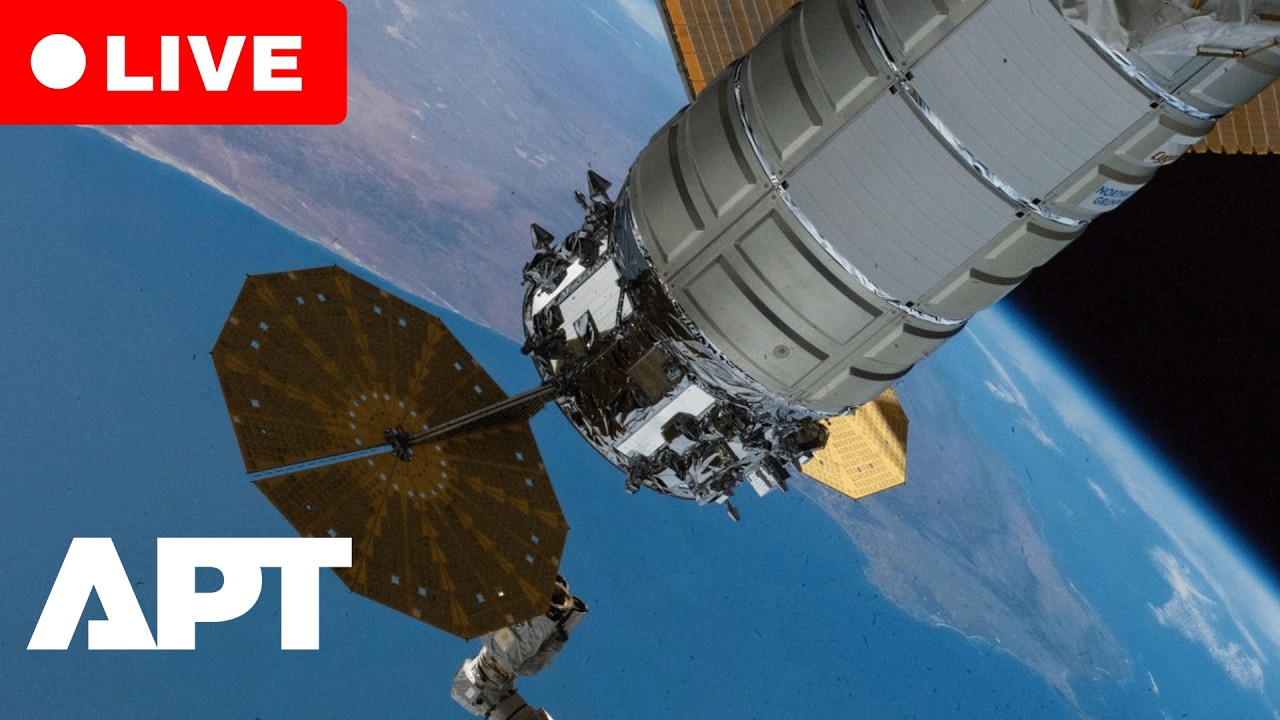 Прямая трансляция | Космический корабль Cygnus XL покидает Международную космическую станцию ​​по...