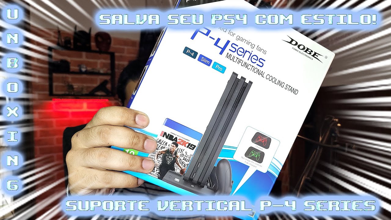 ISSO PODE SALVAR O SEU PS4! - UNBOXING BASE VERTICAL DOBE P-4 SERIES (PS4, PS4 SLIM E PS4 PRO)