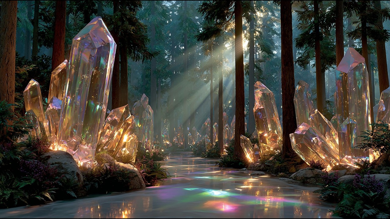The Rainbow Vale of Shimmering Crystals | Medieval Fantasy Music & Animated Ambience