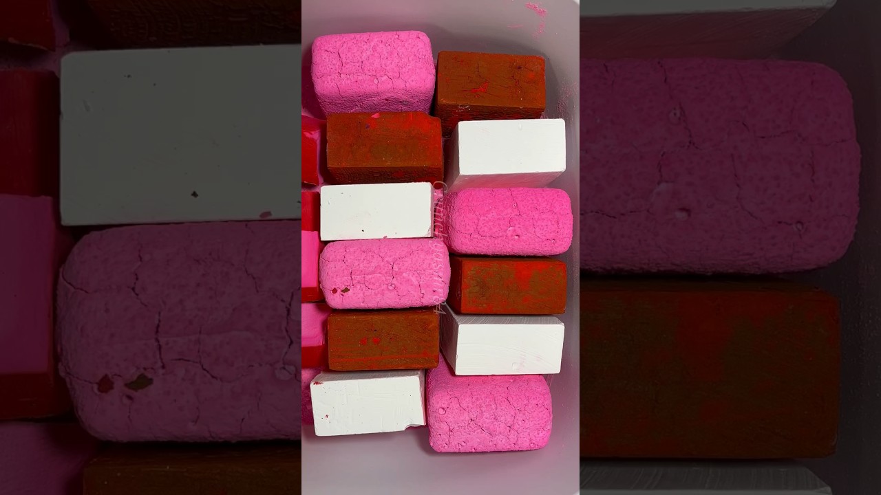 Neon Pink Dyed & Pasted Blocks