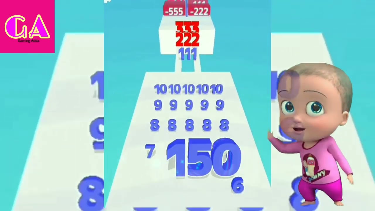 Number Run Game All Levels | Gameplay Videos#games#funnygame#rungame#numberrun#india