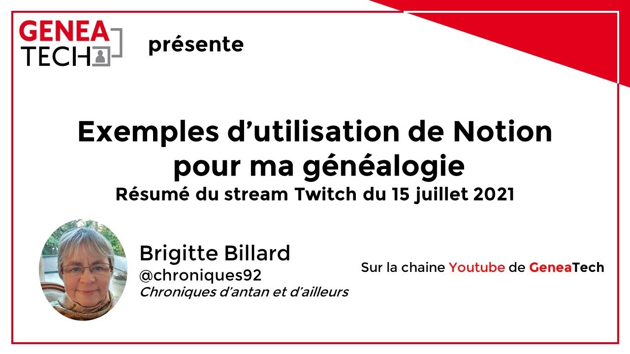 Exemples d'utilisation de Notion pour ma généalogie