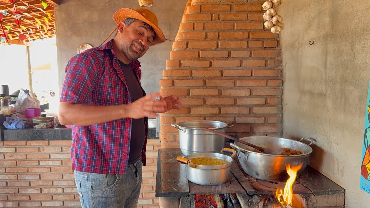 Fogão a Lenha , almoço Especial na Roça! 