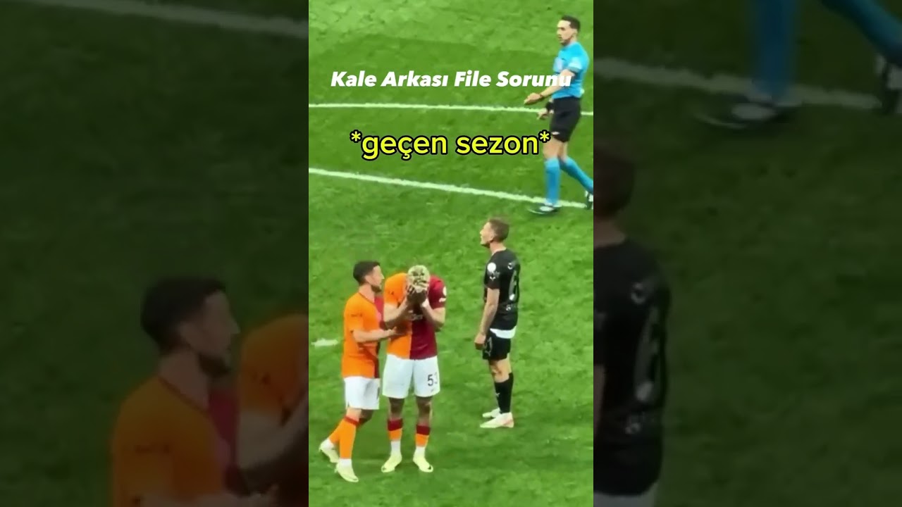 Galatasaray trib&uuml;nlerinin kale arkasındaki file sorunu ￼#shorts #galatasaray