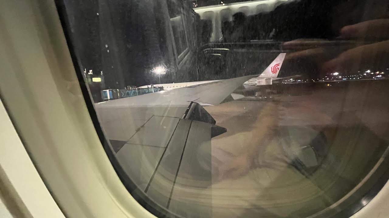 Air China CA1307 B777-300ER Pushback, Engine start, Take off