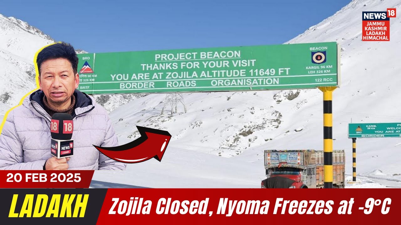 Watch Today's Top Headlines from Ladakh | Zojila Pass Closed Due to Fresh Snowfall | N18V