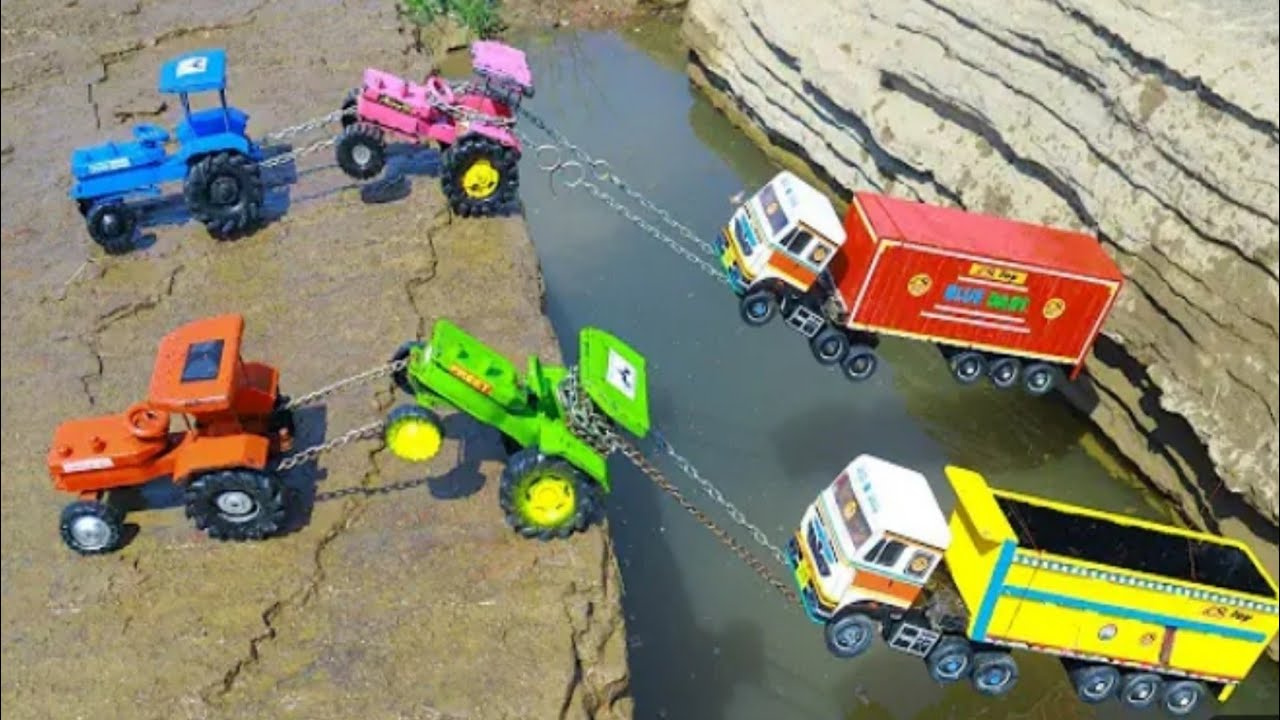 Mini Swaraj Tractor Kids Video 🚜 Truck video Animals Toys Video ✈️ Jcb3dx Kids Video