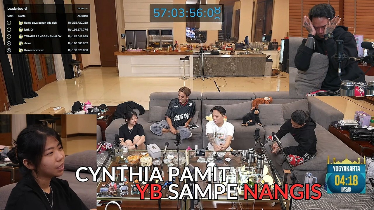 Moment cynthia pamit, sampe bikin YB nangis #ybrap #marapthon #marapthons3 #tepe46 #vconk #sad