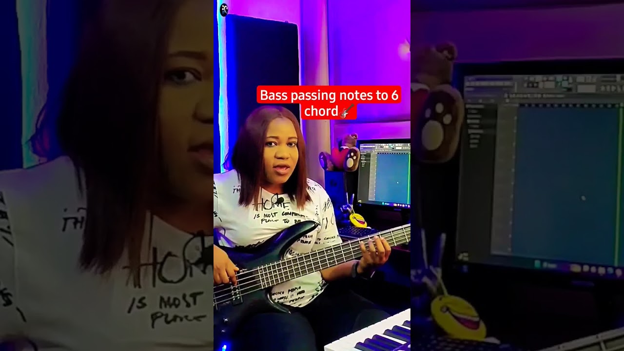 Bass passing notes to 6 chord🎸#shorts