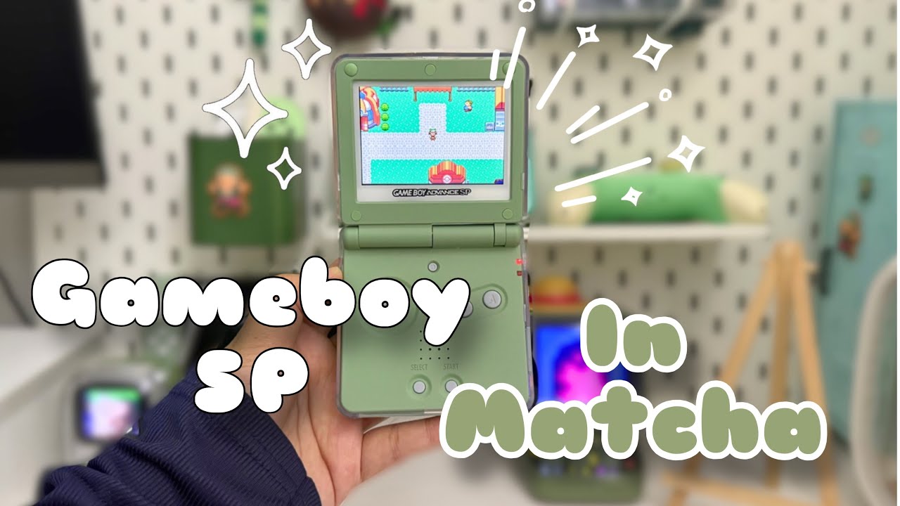 💚Matcha Gameboy SP ✨ (Extremerate) Recover | Reshell | Green Aesthetic